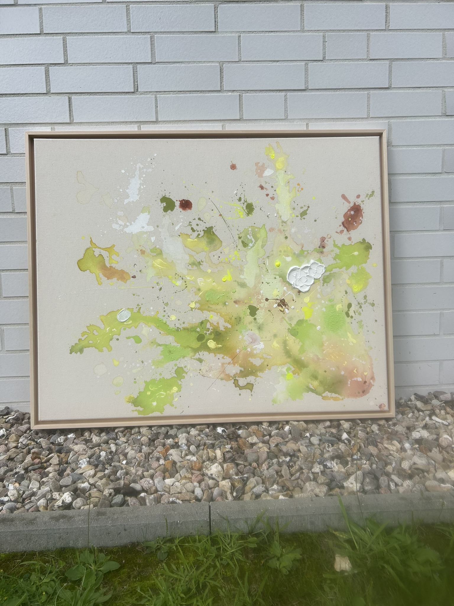 Key Lime Pie, 2024, Acryl und Struktur auf roher Baumwollleinwand, Ansicht 7